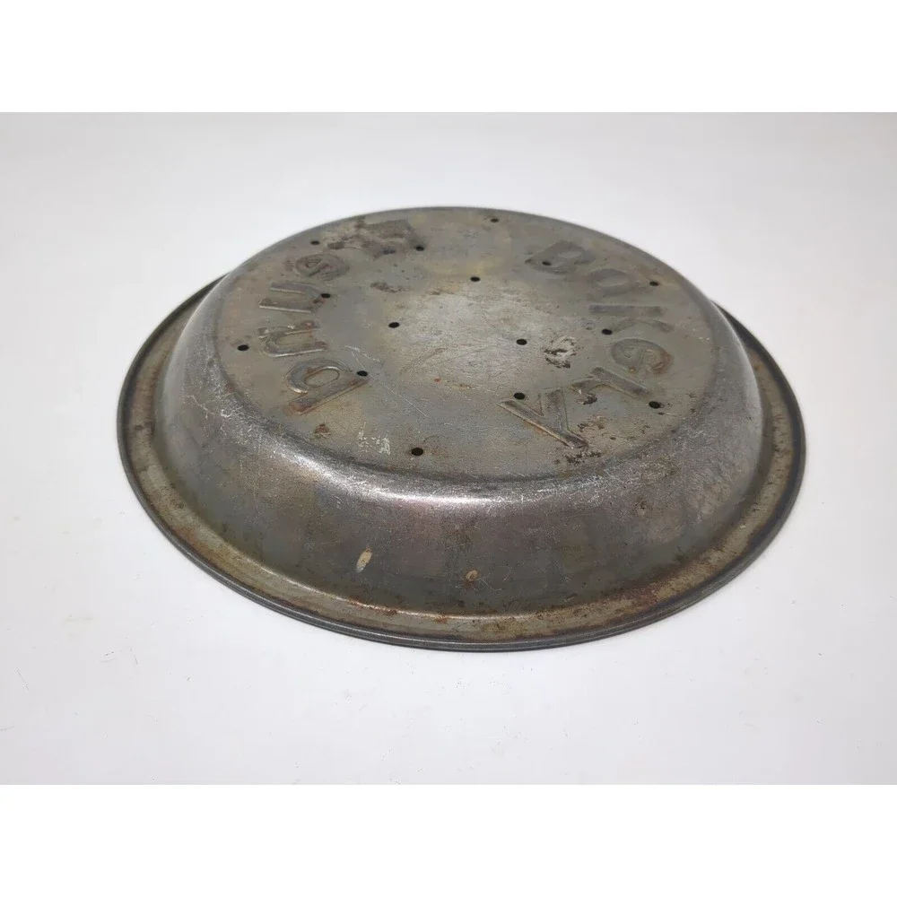 Freund Bakery Tin Metal Pie Pan 9” St Louis Missouri Kitchen‎ Jewish Decor VTG